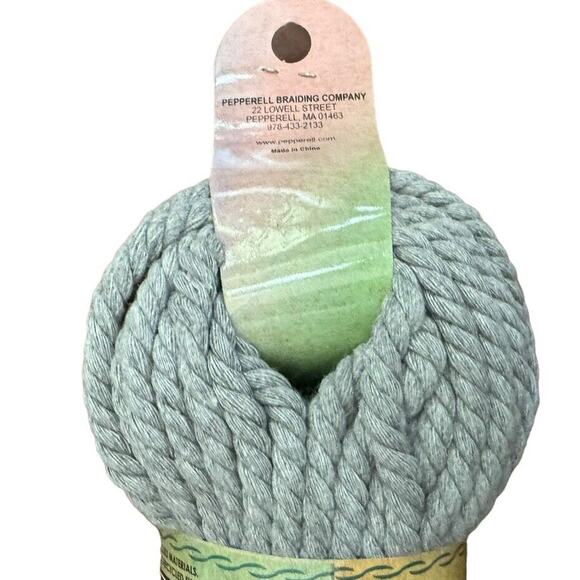 Cora's Cotton Craft Cord NEW Macramé Bulky 4mm .16" Diameter 75 Feet Charcoal - Picture 3 of 4